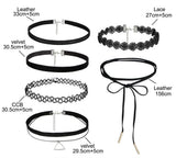 Sexy Lace Velvet Choker Necklace With Pendants Punk Retro Goth Girl Neck Jewelry