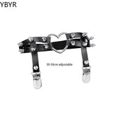 Sexy Leather Love Garter Belt Elastic Leg Girl Women Harness Goth Accessories