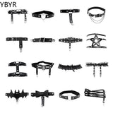 Sexy Leather Love Garter Belt Elastic Leg Girl Women Harness Goth Accessories