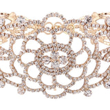 Hollow Rhinestone Crystal Choker Necklace for Women