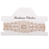 Hollow Rhinestone Crystal Choker Necklace for Women
