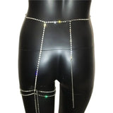 Sexy Metal Body Chain Rhinestone Cover Up Waist Leg Chain