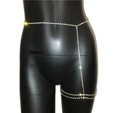 Sexy Metal Body Chain Rhinestone Cover Up Waist Leg Chain