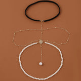 Sexy Pearl Leg Chain Anklet with Tassel Pendant