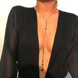 Sexy Tassel Bead Belly Waist Chains Crystal Pendant Body Necklace