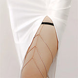 Sexy Tassel Pearl Leg Chain for Women Elastic Thigh Chain