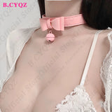Sexy Goth Collar PU Leather Choker Bondage Cosplay Bdsm Fetish Women Necklace