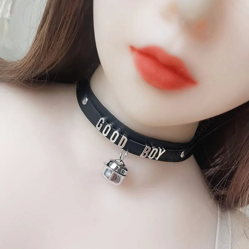 Sexy PU Leather Choker Couple Collar Necklaces