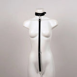 Sexy PU Leather Traction Rope Collar Necklace Punk Tassel Choker