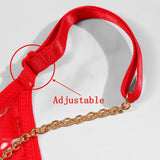 Sexy Rhinestone Golden Letter Body Chain for Women