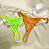 Personalized Crystal Letter Waist Body Chain Underwear for Women
