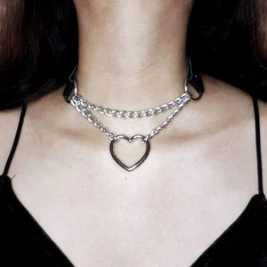 Sexy Pink Faux Leather Choker Necklaces Gothic Collar Chain