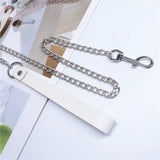 Sexy Pink Faux Leather Choker Necklaces Gothic Collar Chain