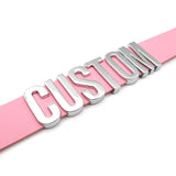 Sexy Pink Leather Letters Collars Choker Necklace Punk Personalized Name Buckle