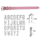 Sexy Pink Leather Letters Collars Choker Necklace Punk Personalized Name Buckle