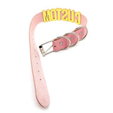 Sexy Pink PU Leather Collar Slave Hotwife Choker Necklace