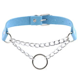 Sexy Punk Choker Collar Leather Choker Bondage Cosplay Necklace