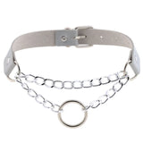 Sexy Punk Choker Collar Leather Choker Bondage Cosplay Necklace