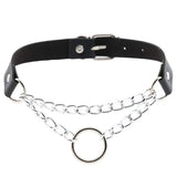 Sexy Punk Choker Collar Leather Choker Bondage Cosplay Necklace