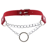 Sexy Punk Choker Collar Leather Choker Bondage Cosplay Necklace