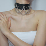 Sexy Punk Choker Collar Leather Choker Necklace Girls P