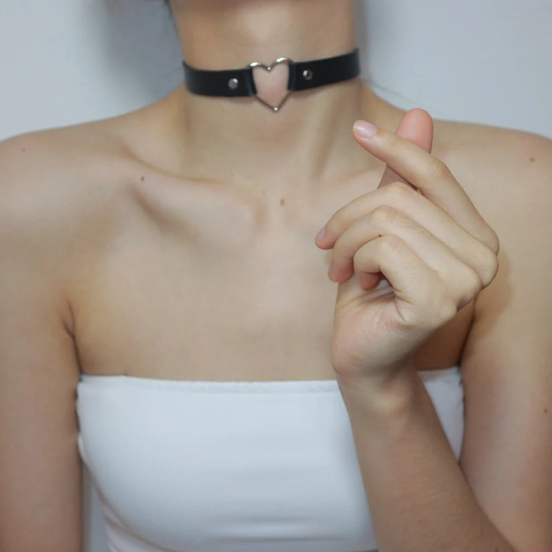 Sexy Punk Choker Collar Leather Choker Necklace Girls P