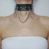 Sexy Punk Choker Collar Leather Choker Necklace Girls P