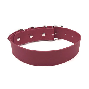 Sexy Punk Letters Name Word Choker Necklace Men Women Statement Wide PU Buckle
