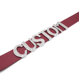 Sexy Punk Letters Name Word Choker Necklace Men Women Statement Wide PU Buckle