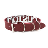 Sexy Punk Letters Name Word Choker Necklace Men Women Statement Wide PU Buckle