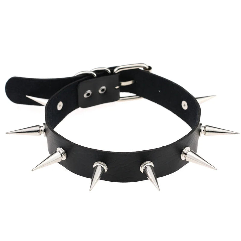 Sexy Punk Gothic Belt Choker Necklaces Leather Collar Rivet