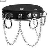 Sexy Punk Gothic Choker Collar with O-Rings Chains