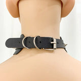 Punk Spiked Leather Choker Rivet Round Collar Necklace Goth Harajuku