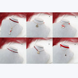 Red Lace Velvet Choker Necklace for Women