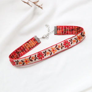 Red Lace Velvet Choker Necklace for Women
