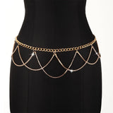 Rhinestone Belly Chain Belt Body Chain for Women
