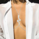Sexy Snake Chest Chain Necklace Harness Jewelry for Women