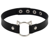 Sexy Spike Punk Leather Choker Necklace Goth Jewelry
