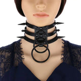 Spiked Choker Leather Punk Goth Collar Harajuku Necklace