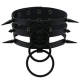 Spiked Choker Leather Punk Goth Collar Harajuku Necklace
