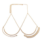 Sexy Rhinestone Bust Chain Bra Harness Body Chain Necklace