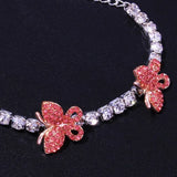 Sexy Small Butterfly Lady Anklet Rhinestone Chain Crystal Foot Jewelry