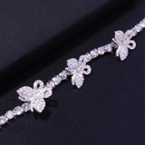 Sexy Small Butterfly Lady Anklet Rhinestone Chain Crystal Foot Jewelry