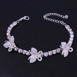 Sexy Small Butterfly Lady Anklet Rhinestone Chain Crystal Foot Jewelry