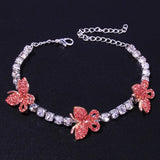 Sexy Small Butterfly Lady Anklet Rhinestone Chain Crystal Foot Jewelry