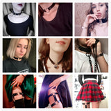 Vintage Gothic Heart Charm Punk Choker Necklace