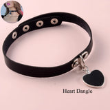Vintage Gothic Heart Charm Punk Choker Necklace