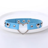 Vintage Gothic Collar Necklaces Leather Heart Choker