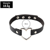 Vintage Gothic Collar Necklace Leather Heart Harajuku Punk Choker