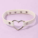 Vintage Gothic Collar Necklace Leather Heart Harajuku Punk Choker